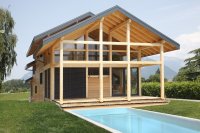 Poteau-poutre et red cedar, Saint-Jorioz (2012)