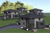 Ensemble de 4 maisons bois , Villers-Le-Lac