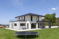 Maison bois crépis contemporaine, Longemaison (2018)