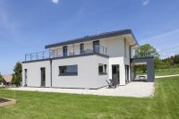 Maison bois crépis contemporaine, Longemaison (2018)