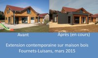 Extension bois de 48m2, Fournets-Luisans 