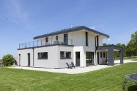 Maison bois crépis contemporaine, Longemaison (2018)