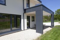 Maison bois crépis contemporaine, Longemaison (2018)